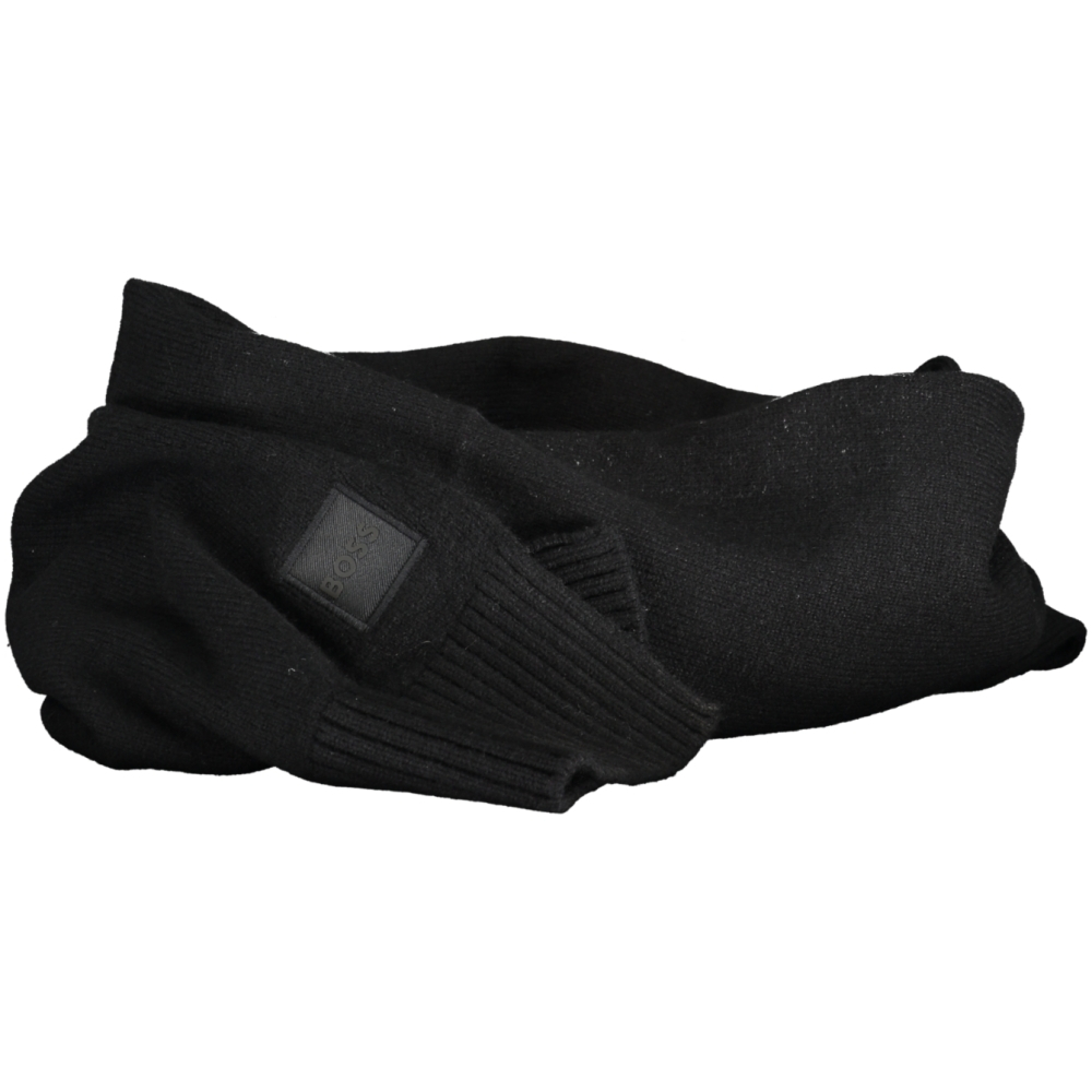 HUGO BOSS MEN'S BLACK SCARF