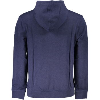 HUGO BOSS MEN'S NAVY BLUE ORGANIC COTTON HOODIE