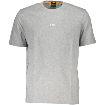 HUGO BOSS MEN'S ORGANIC COTTON GRAY T-SHIRT