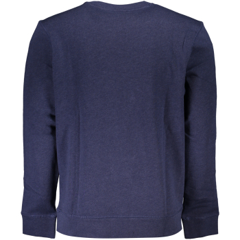 HUGO BOSS MEN'S NAVY BLUE ORGANIC COTTON SWEATSHIRT