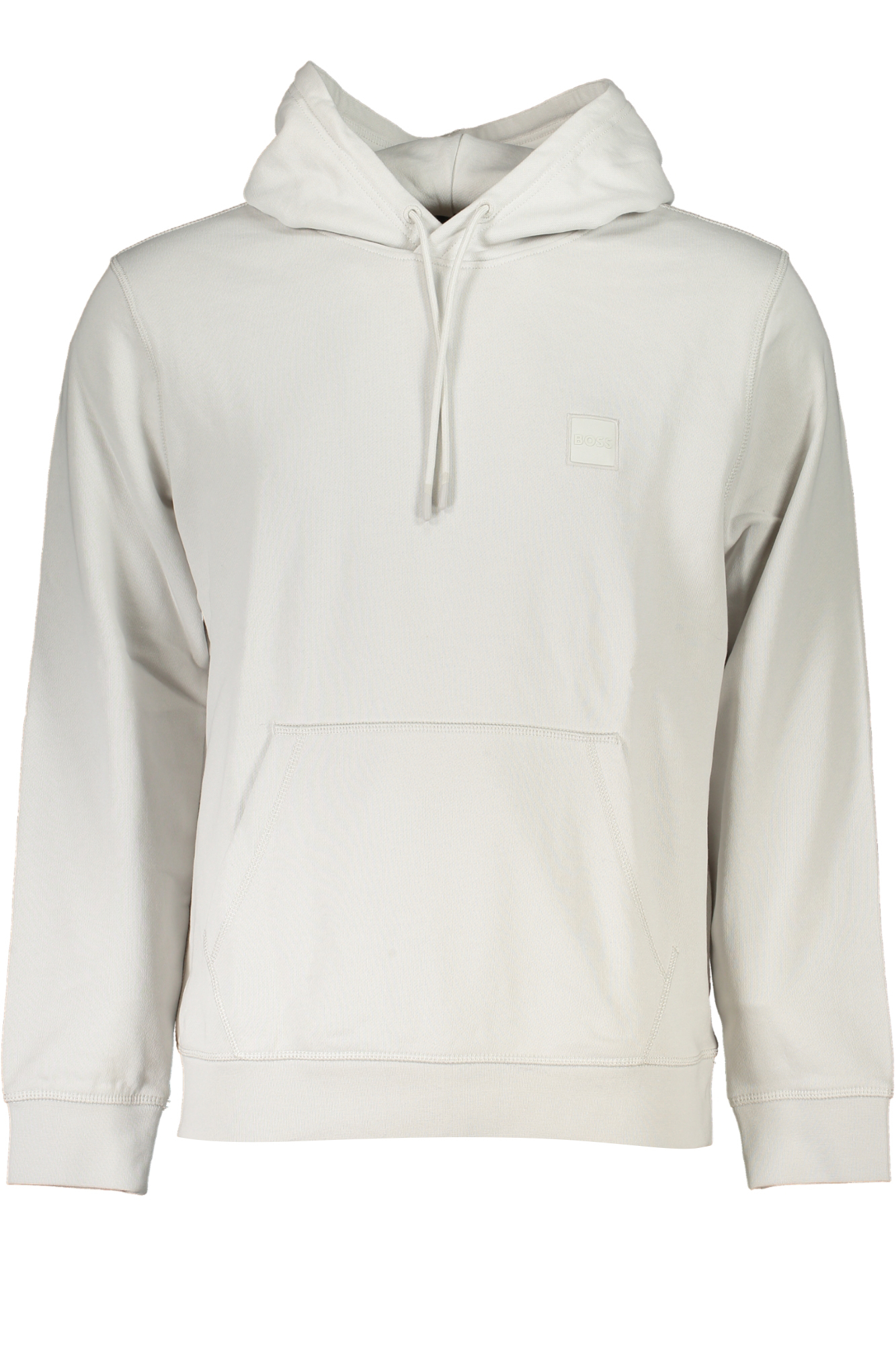 HUGO BOSS MEN'S GRAY ORGANIC COTTON HOODIE HUGO BOSS MEN'S GRAY ORGANIC COTTON HOODIE