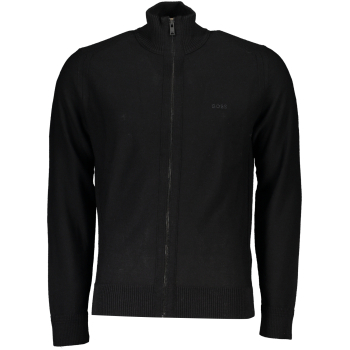 HUGO BOSS MEN'S NAVY BLUE HALF ZIP SWEATSHIRT