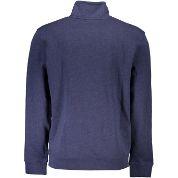HUGO BOSS MEN'S NAVY BLUE HALF ZIP SWEATSHIRT