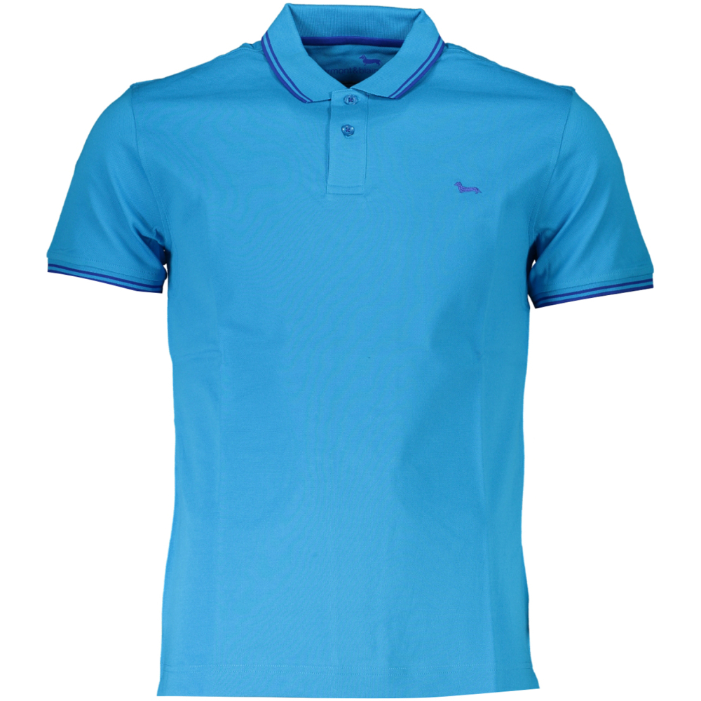 HARMONT & BLAINE MEN'S BLUE SHORT SLEEVED POLO SHIRT