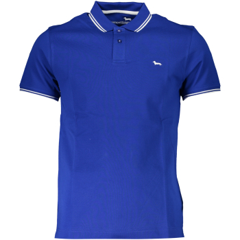 HARMONT & BLAINE MEN'S BLUE SHORT SLEEVED POLO SHIRT
