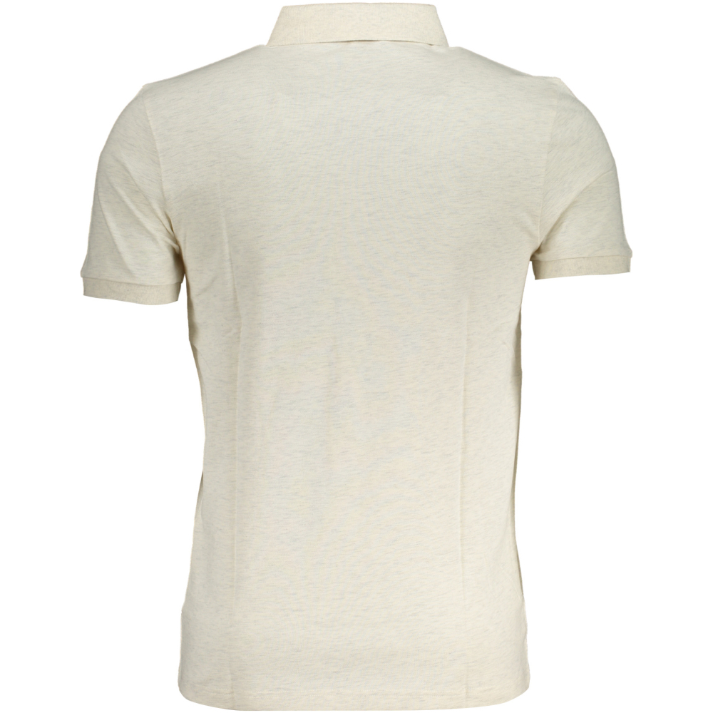 HUGO BOSS MEN'S SHORT SLEEVED BEIGE POLO SHIRT