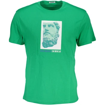 BIKKEMBERGS GREEN MEN'S T-SHIRT BIKKEMBERGS GREEN MEN'S T-SHIRT