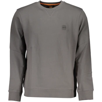 HUGO BOSS MEN'S GRAY ORGANIC COTTON SWEATSHIRT
