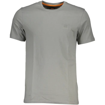 HUGO BOSS MEN'S GRAY ORGANIC COTTON T-SHIRT