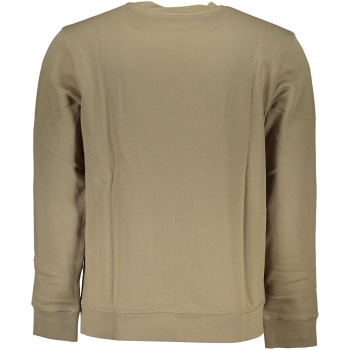 HUGO BOSS MEN'S BEIGE ORGANIC COTTON SWEATSHIRT