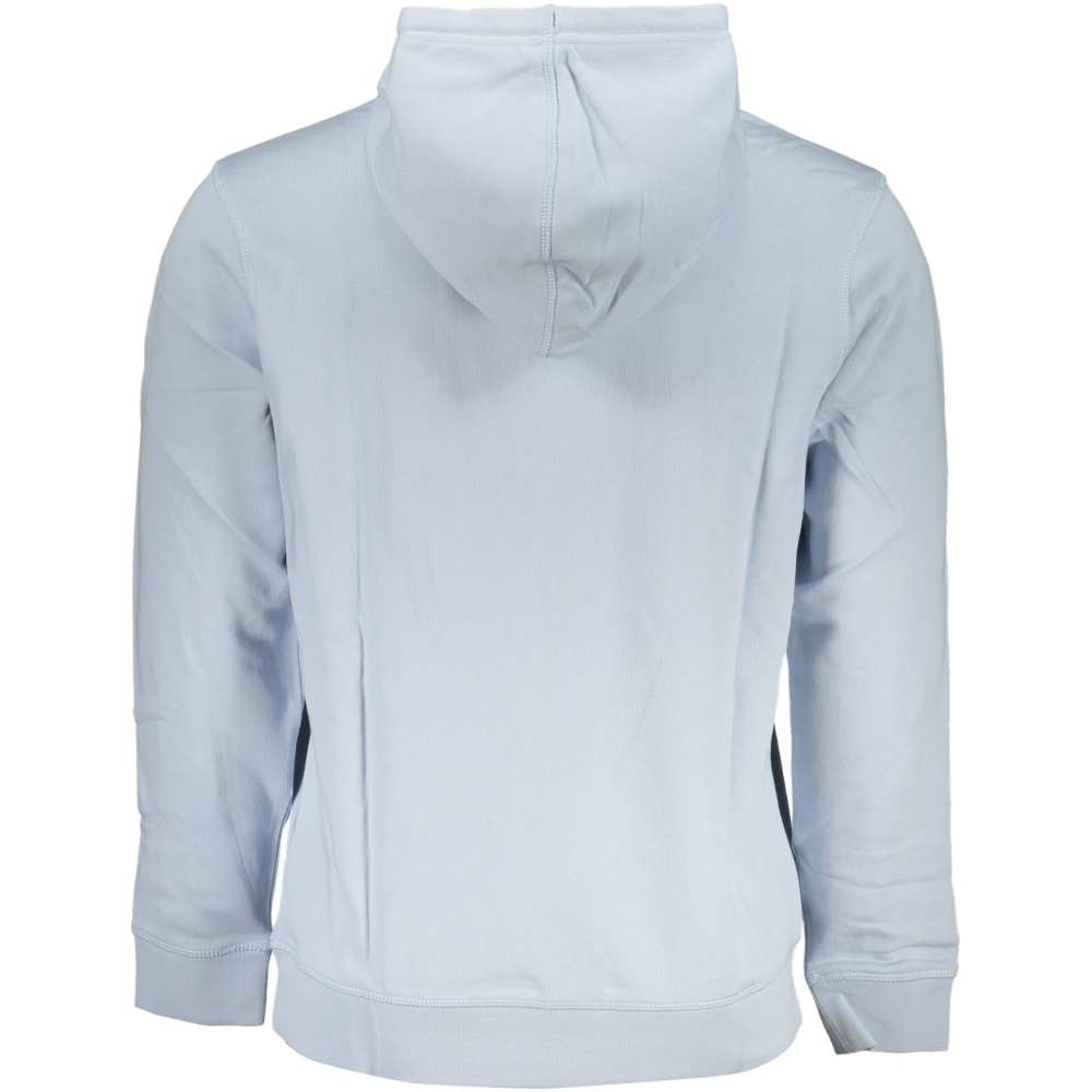 HUGO BOSS MEN'S BLUE ORGANIC COTTON HOODIE