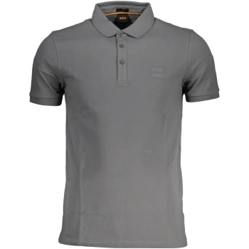HUGO BOSS MEN'S GRAY SHORT SLEEVED POLO SHIRT