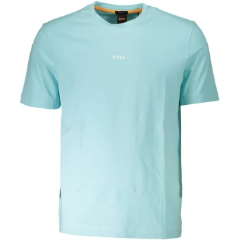 HUGO BOSS MEN'S BLUE ORGANIC COTTON T-SHIRT