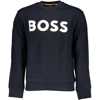 HUGO BOSS MEN'S NAVY BLUE LOGO SWEATSHIRT HUGO BOSS MEN'S NAVY BLUE LOGO SWEATSHIRT