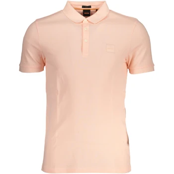 HUGO BOSS MEN'S SHORT SLEEVED PINK POLO SHIRT
