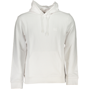 HUGO BOSS MEN'S ORGANIC COTTON WHITE HOODIE