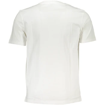 HUGO BOSS MEN'S WHITE ORGANIC COTTON LOGO T-SHIRT