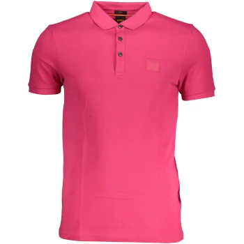 HUGO BOSS MEN'S SHORT SLEEVED PINK POLO SHIRT