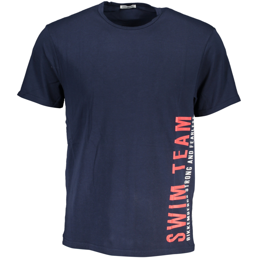 BIKKEMBERGS MEN'S NAVY BLUE T-SHIRT