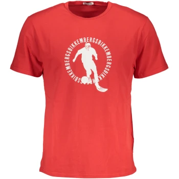 BIKKEMBERGS MEN'S RED LOGO T-SHIRT BIKKEMBERGS MEN'S RED LOGO T-SHIRT