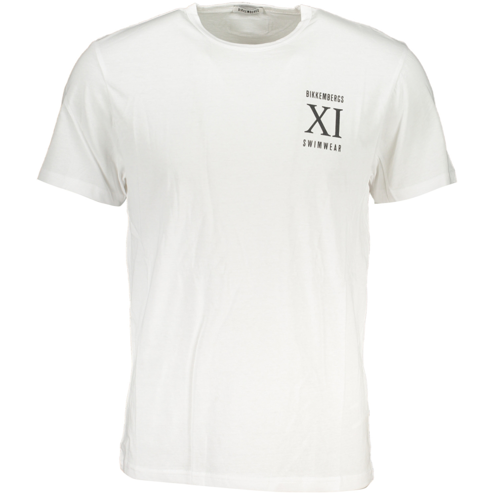 BIKKEMBERGS MEN'S WHITE T-SHIRT