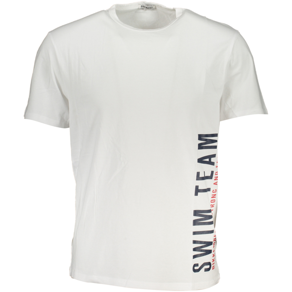 BIKKEMBERGS MEN'S WHITE LOGO T-SHIRT