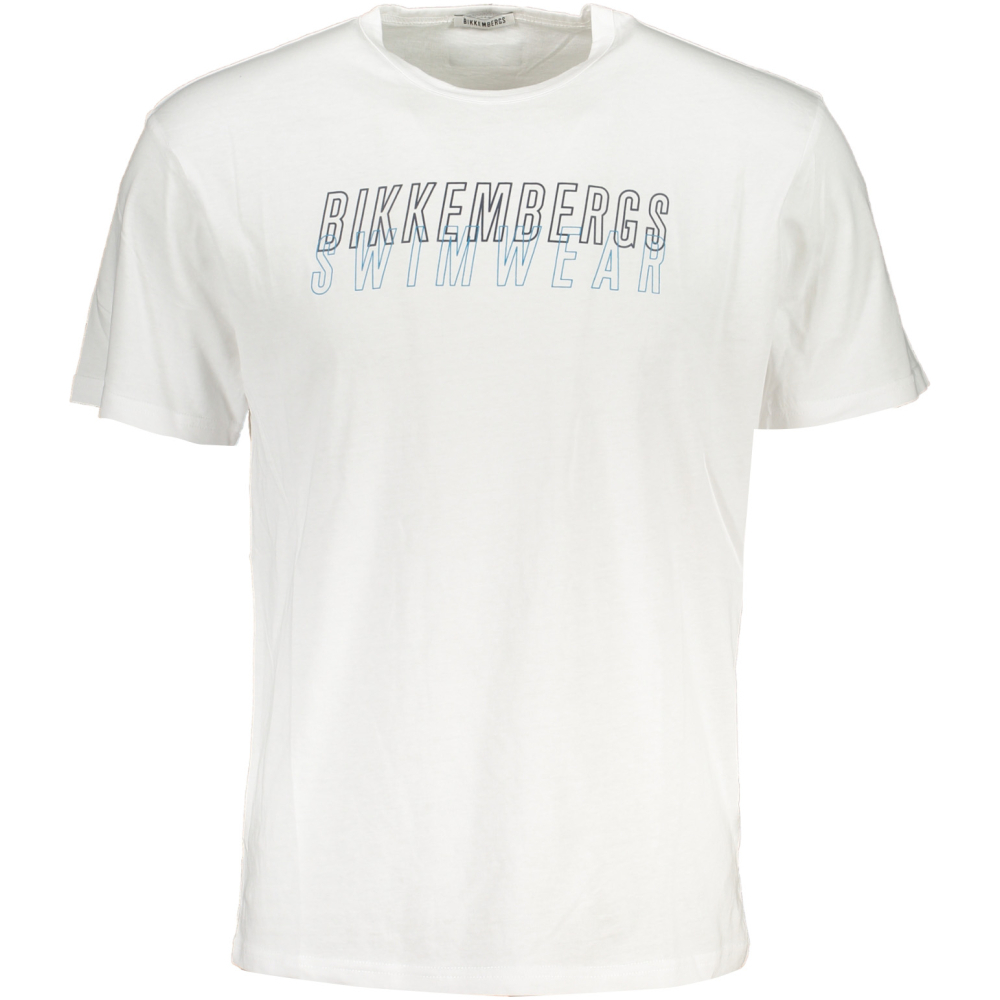 BIKKEMBERGS MEN'S WHITE LOGO T-SHIRT