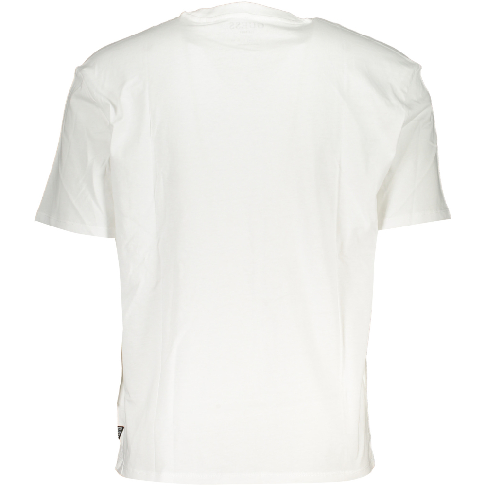 GUESS WHITE MEN'S ORGANIC COTTON T-SHIRT