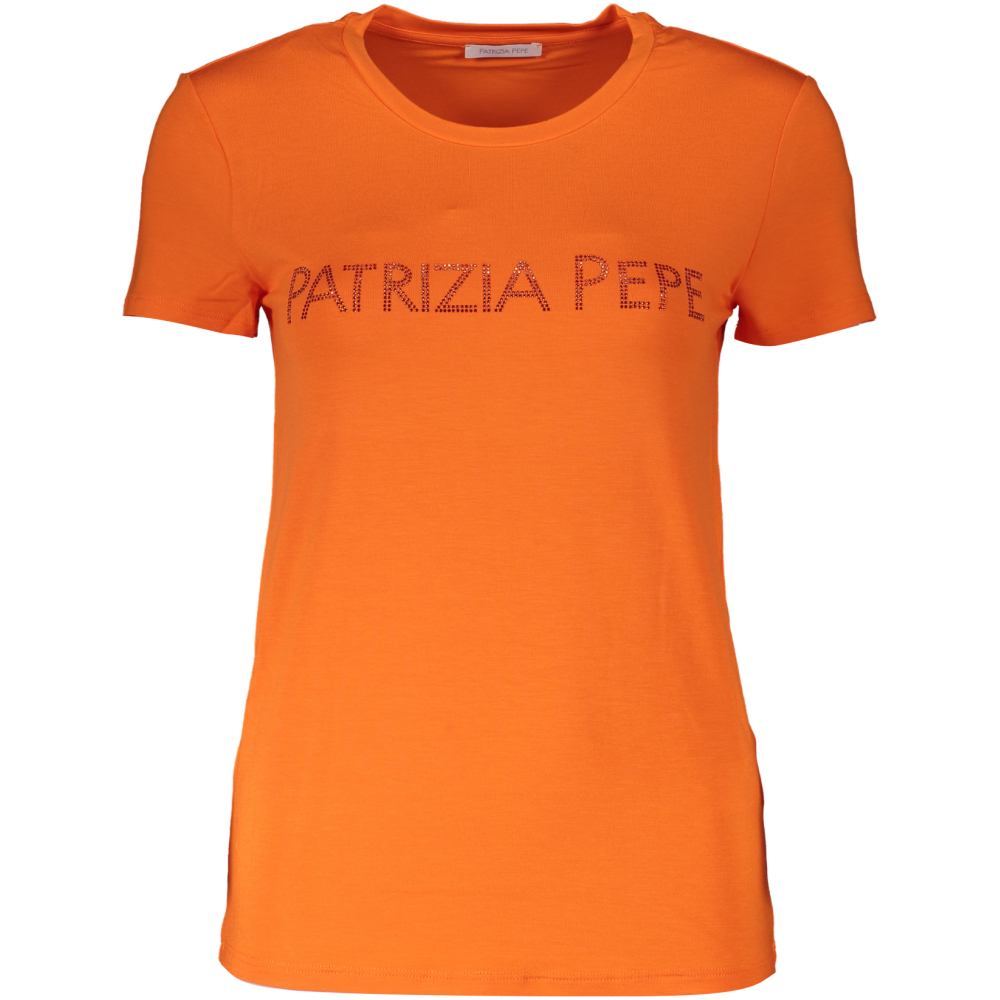 PATRIZIA PEPE WOMEN'S ORANGE ORGANIC COTTON T-SHIRT