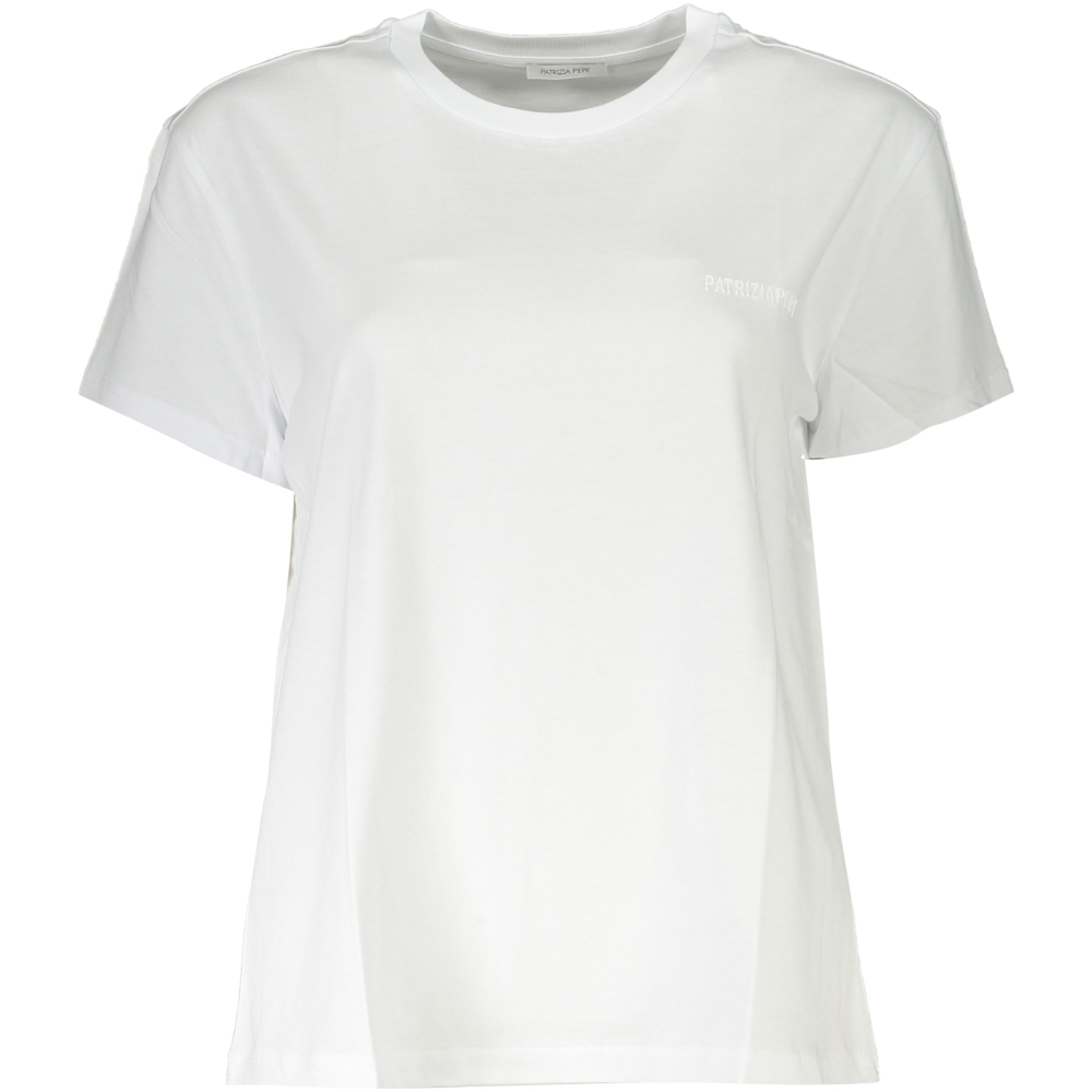 PATRIZIA PEPE WOMEN'S WHITE ORGANIC COTTON T-SHIRT