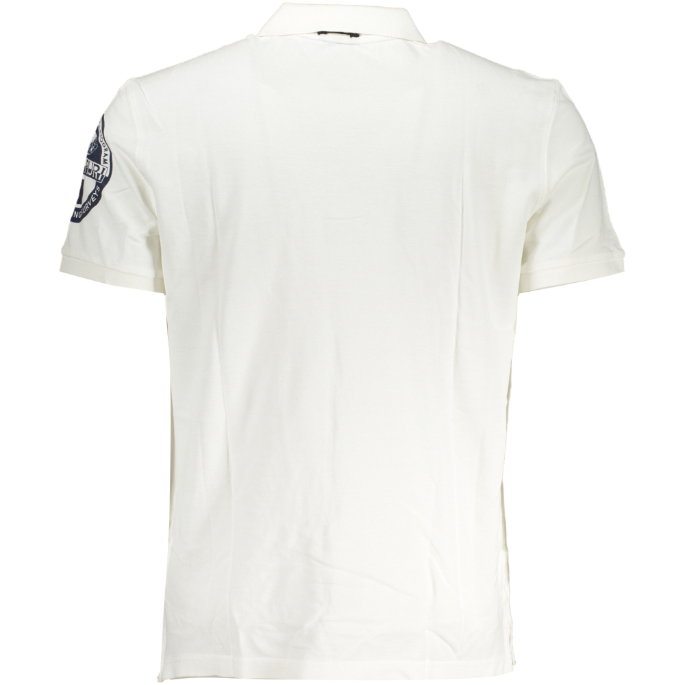 NAPAPIJRI MEN'S WHITE SHORT SLEEVED POLO SHIRT