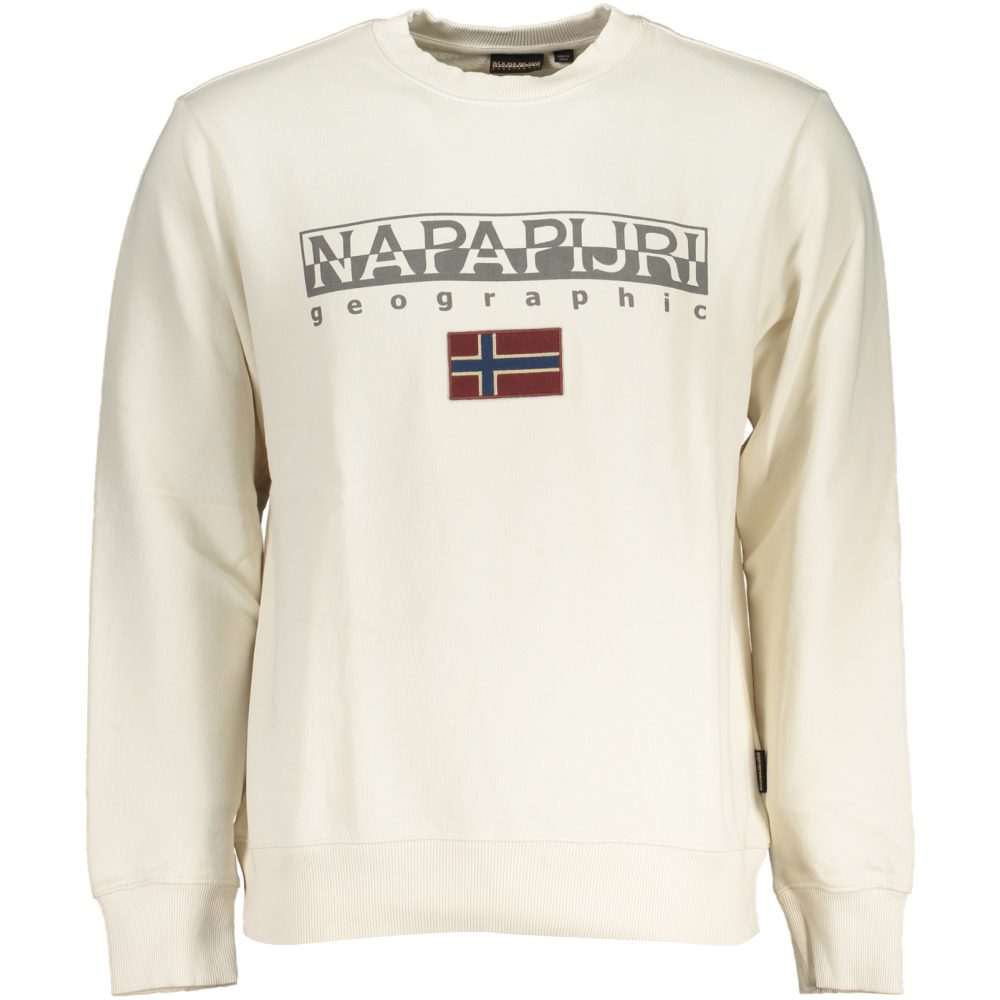 NAPAPIJRI MEN'S WHITE SWEATSHIRT