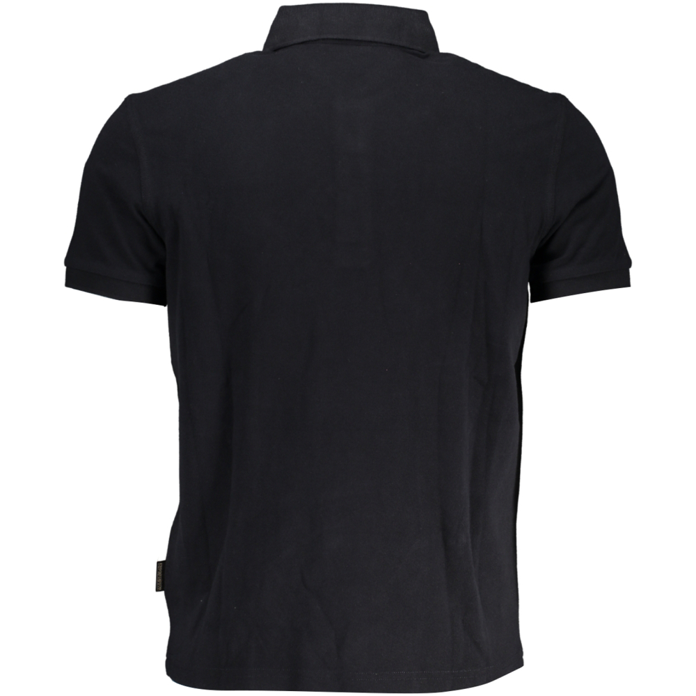 NAPAPIJRI MEN'S BLACK SHORT SLEEVED POLO SHIRT