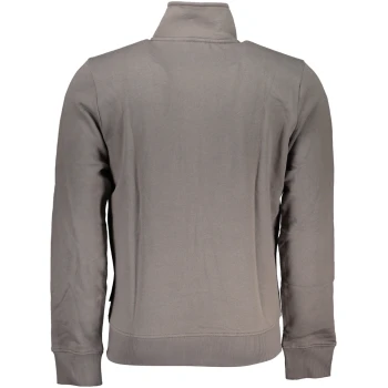 NAPAPIJRI MEN'S GRAY ZIPPED SWEATSHIRT
