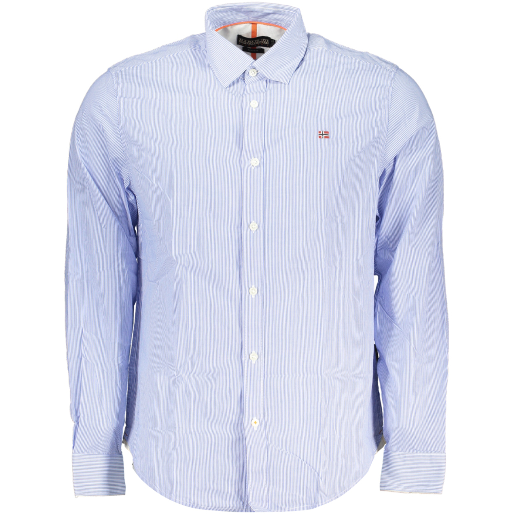 NAPAPIJRI MEN'S LONG SLEEVE BLUE SHIRT