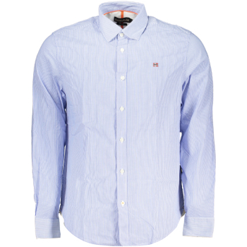 NAPAPIJRI MEN'S LONG SLEEVE BLUE SHIRT