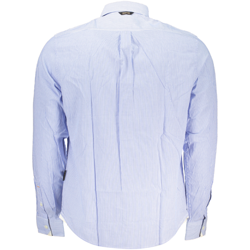 NAPAPIJRI MEN'S LONG SLEEVE BLUE SHIRT