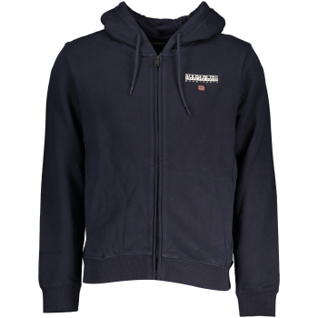 NAPAPIJRI MEN'S NAVY BLUE ZIPPED SWEATSHIRT