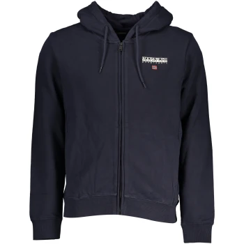 NAPAPIJRI MEN'S NAVY BLUE ZIPPED SWEATSHIRT