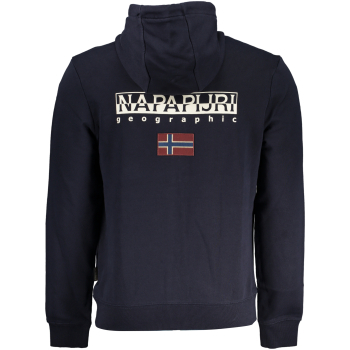 NAPAPIJRI MEN'S NAVY BLUE ZIPPED SWEATSHIRT