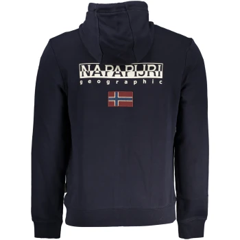 NAPAPIJRI MEN'S NAVY BLUE ZIPPED SWEATSHIRT