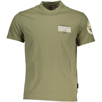 NAPAPIJRI MILITARY GREEN MEN'S T-SHIRT