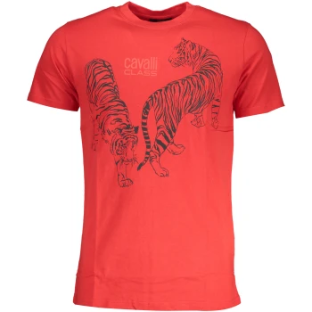 CAVALLI CLASS MEN'S RED T-SHIRT CAVALLI CLASS MEN'S RED T-SHIRT