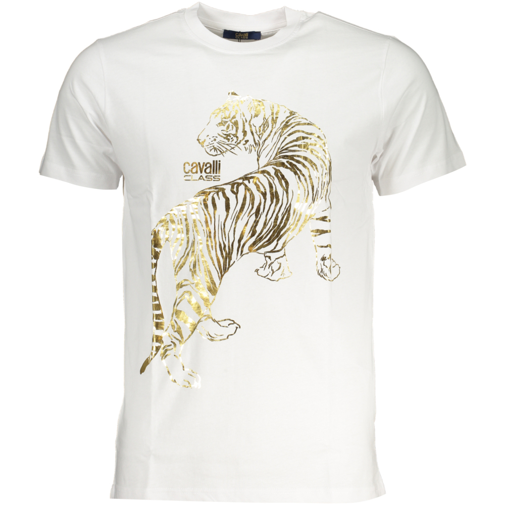 CAVALLI CLASS MEN'S WHITE T-SHIRT