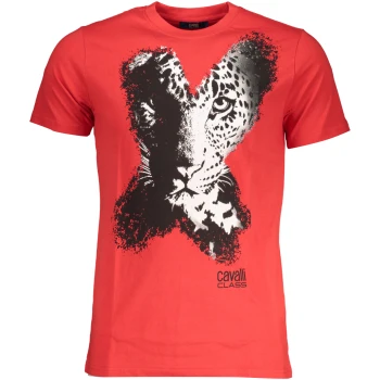 CAVALLI CLASS MEN'S RED T-SHIRT CAVALLI CLASS MEN'S RED T-SHIRT