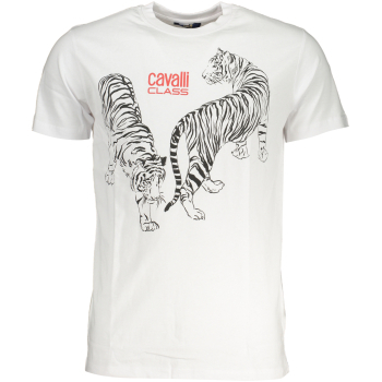 CAVALLI CLASS MEN'S WHITE T-SHIRT