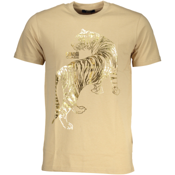 CAVALLI CLASS MEN'S BEIGE T-SHIRT
