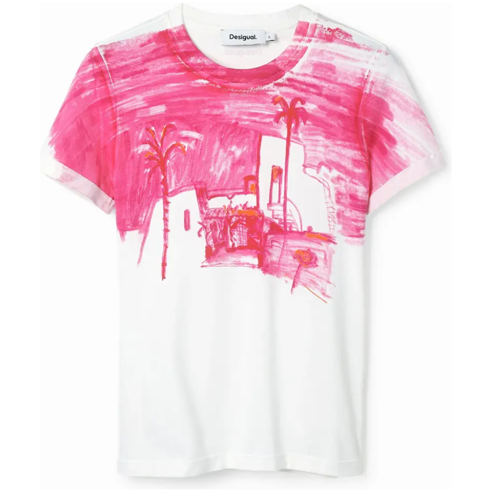 DESIGUAL Mediterranean Landscape T-shirt