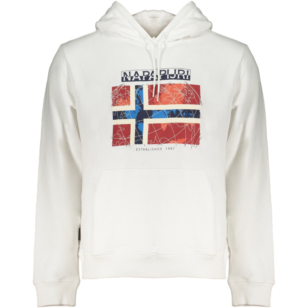 NAPAPIJRI MEN'S WHITE HOODIE