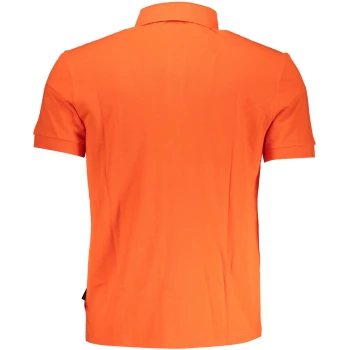 NAPAPIJRI MEN'S ORANGE SHORT SLEEVED POLO SHIRT